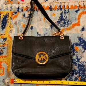 Michael Kors Black Leather Shoulder Bag